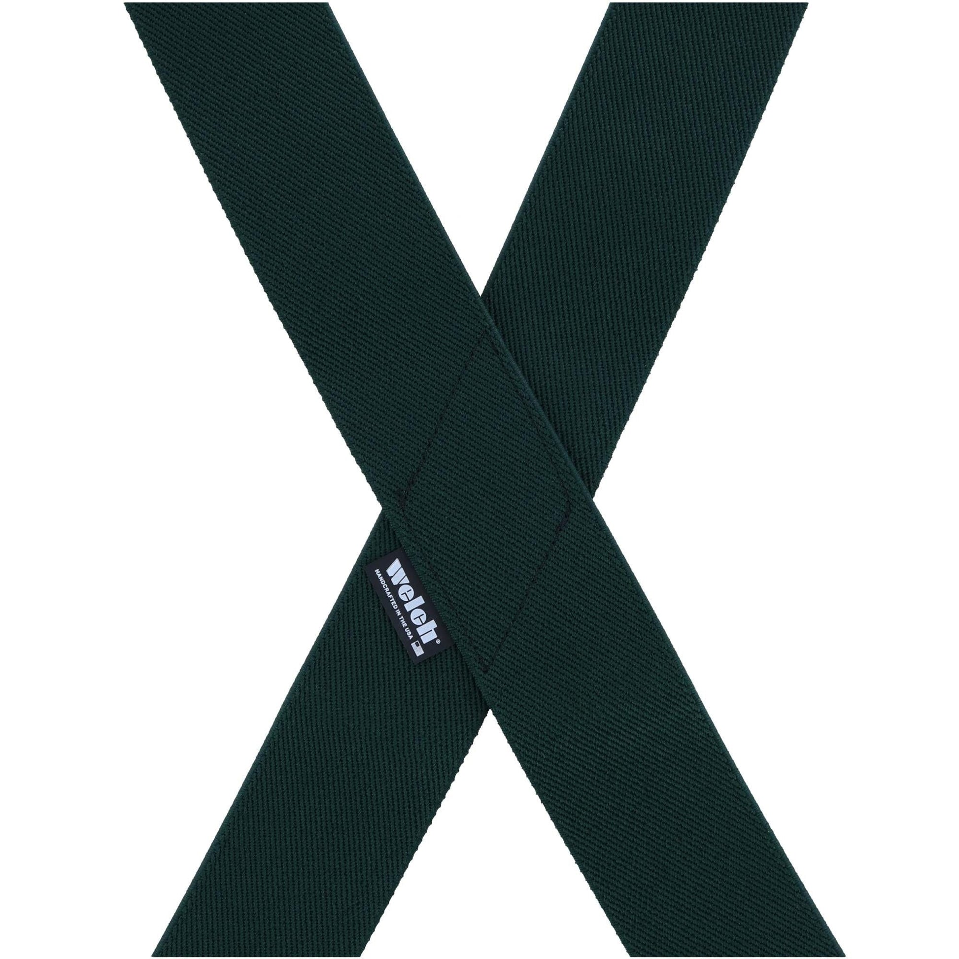 Welch Men's Big & Tall Elastic Button End Work Suspenders - Green