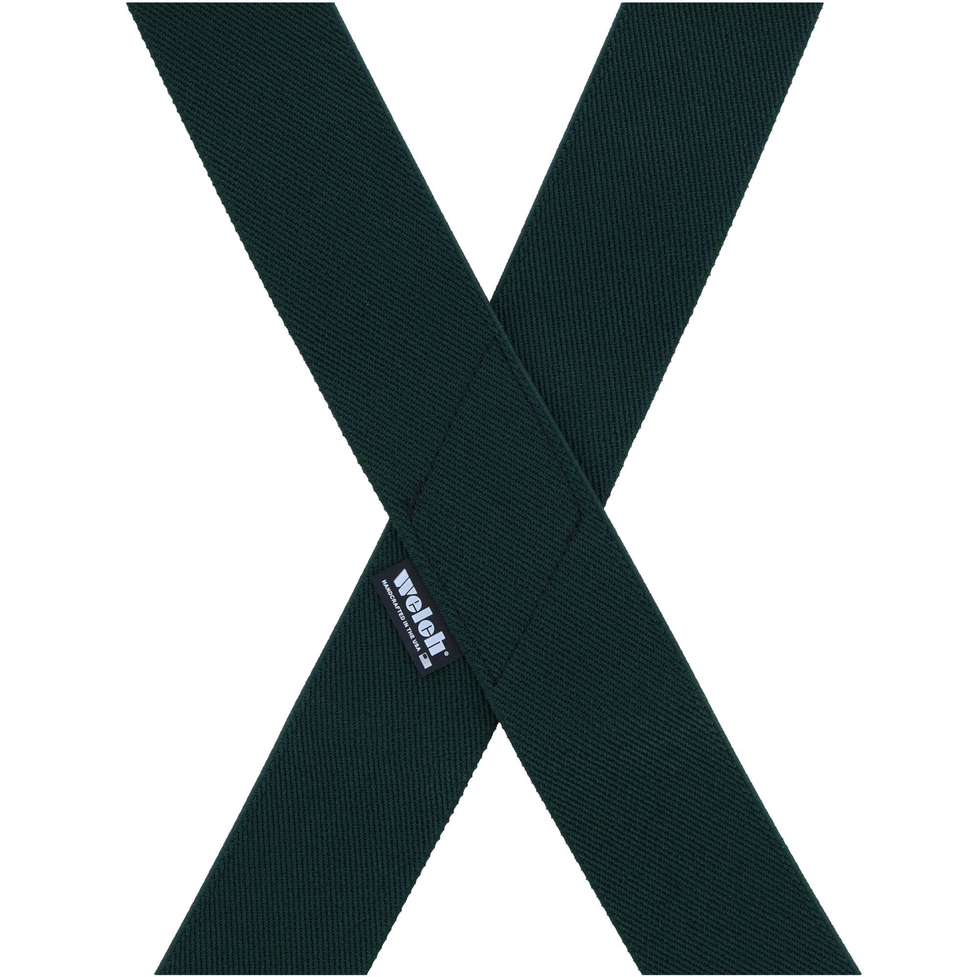 Welch Men's Big & Tall Elastic Button End Work Suspenders - Green