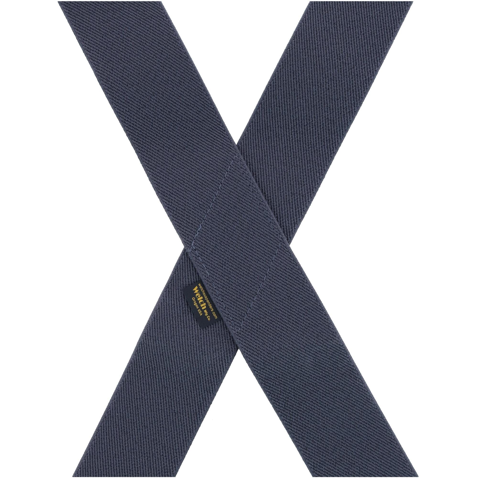 Welch Men's Big & Tall Elastic Button End Work Suspenders - Grey