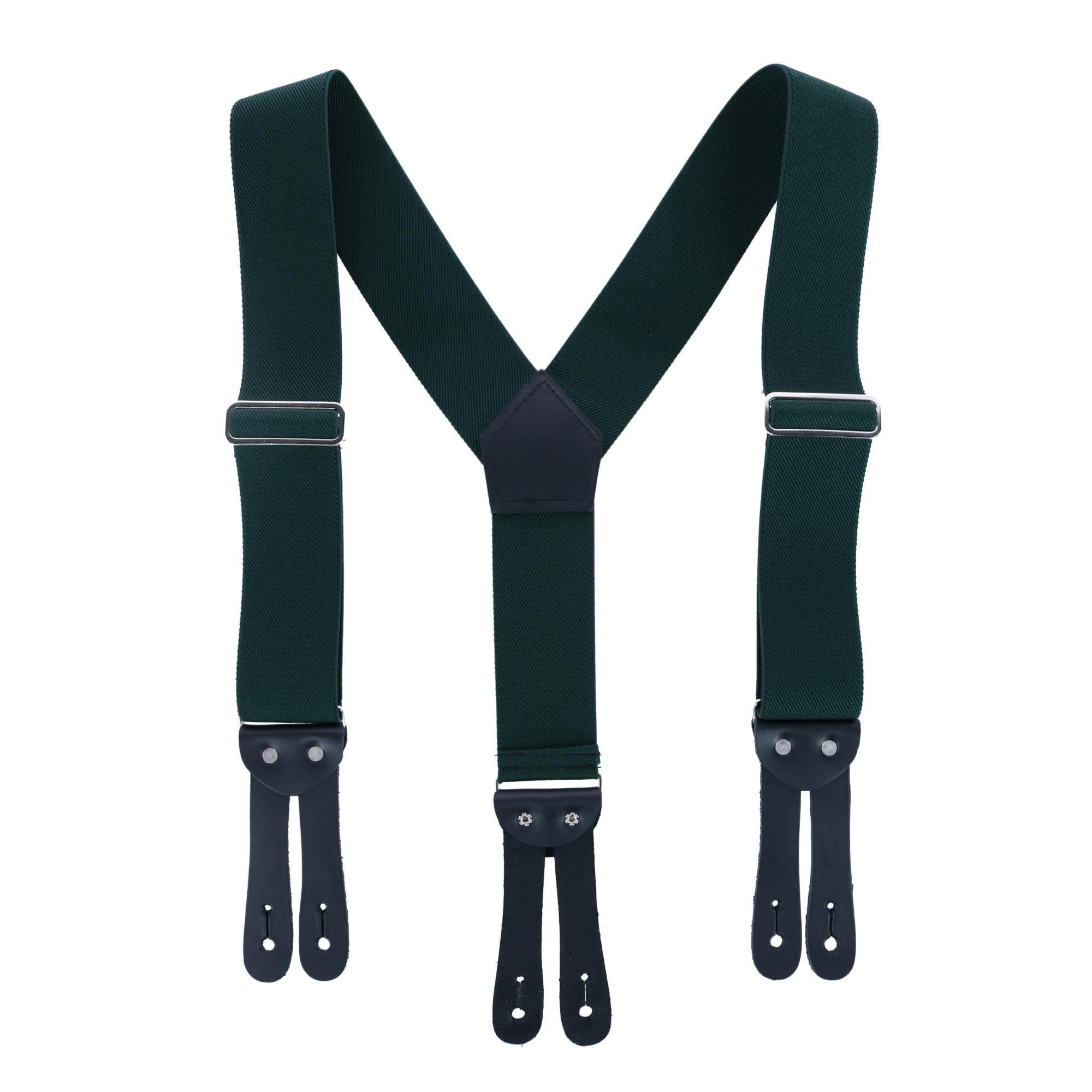 Welch Men's Elastic Button-End Y-Back 2 Inch Work Suspenders - Green