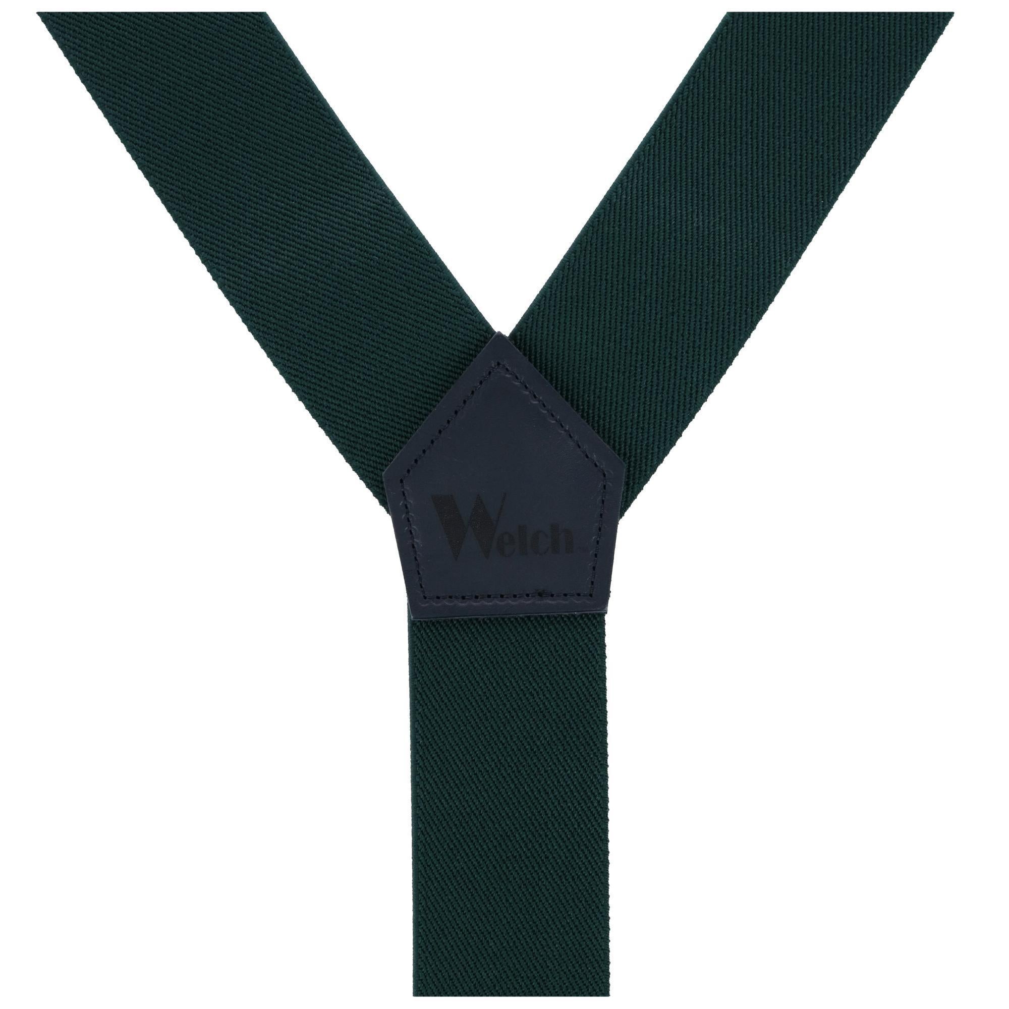 Welch Men's Elastic Button-End Y-Back 2 Inch Work Suspenders - Green
