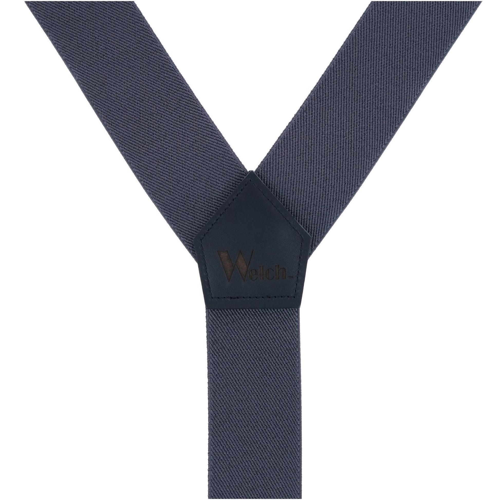 Welch Men's Elastic Button-End Y-Back 2 Inch Work Suspenders - Grey