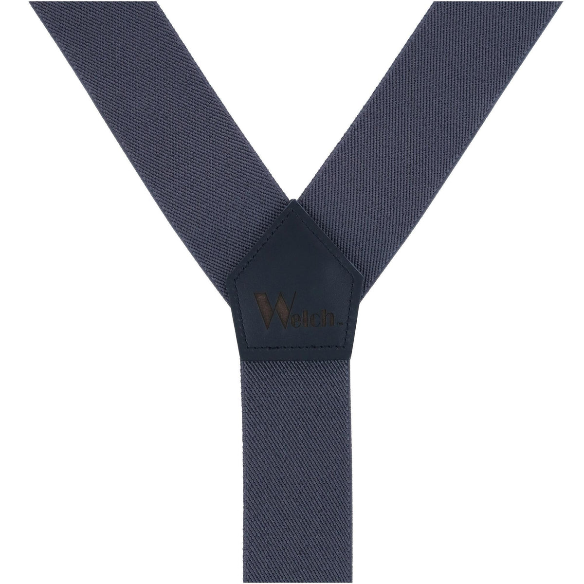Welch Men's Big & Tall Elastic Button-End Y-Back 2 Inch Work Suspenders - Grey