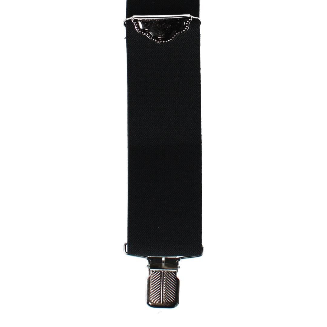 Welch Men's 2 Inch Wide X-Back Casual Clip-End Suspender - Black