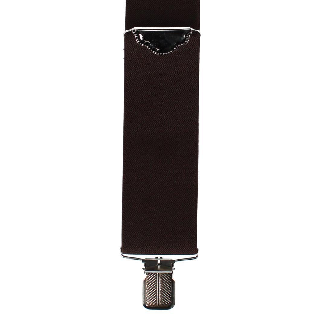 Welch Men's 2 Inch Wide X-Back Casual Clip-End Suspender - Brown