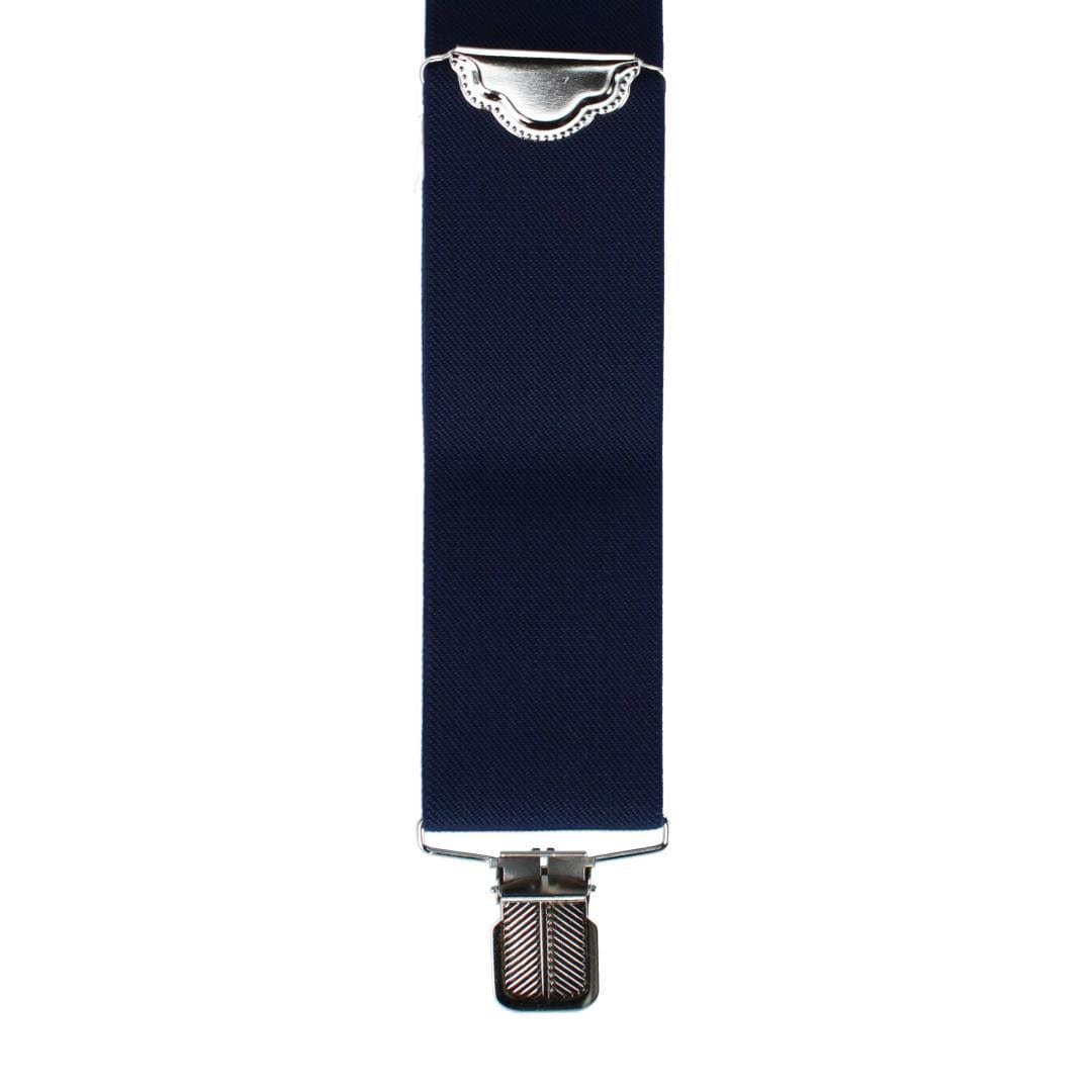 Welch Men's 2 Inch Wide X-Back Casual Clip-End Suspender - Navy Blue