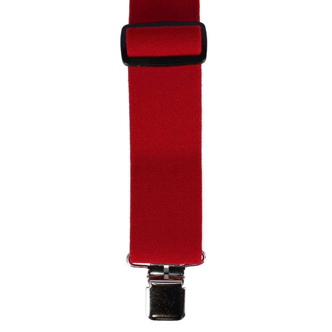 Welch Mens Big & Tall 2 Inch Super Tuff Stuff X-Back Clip On Work Suspender - Red