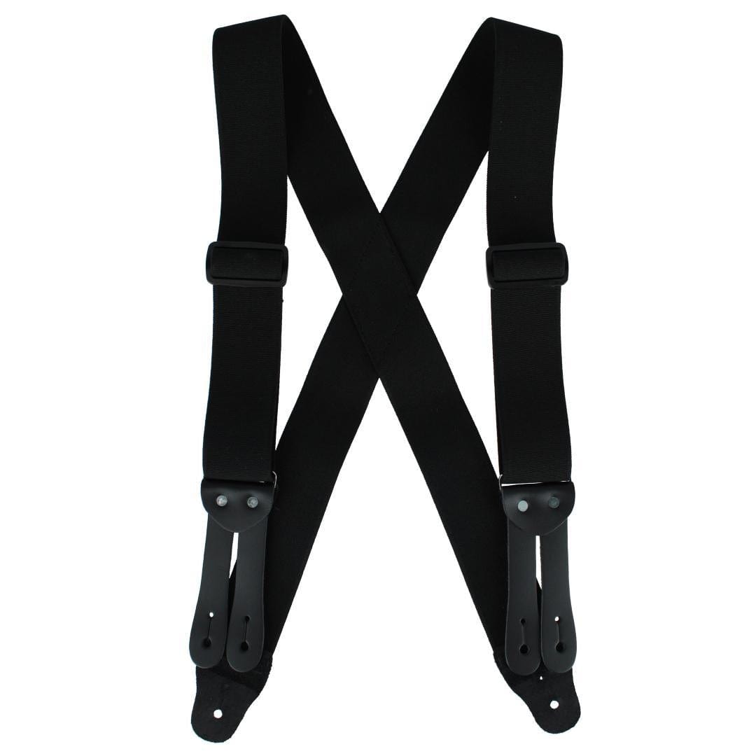 Welch Men's 2 Inch Super Tuff Stuff X-Back Button On Work Suspender - Black