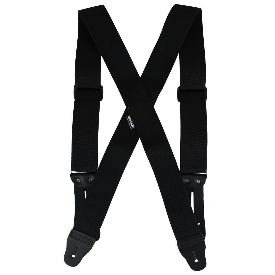 Welch Men's Big & Tall Super Tuff Stuff X-Back Button On Work Suspender - Black