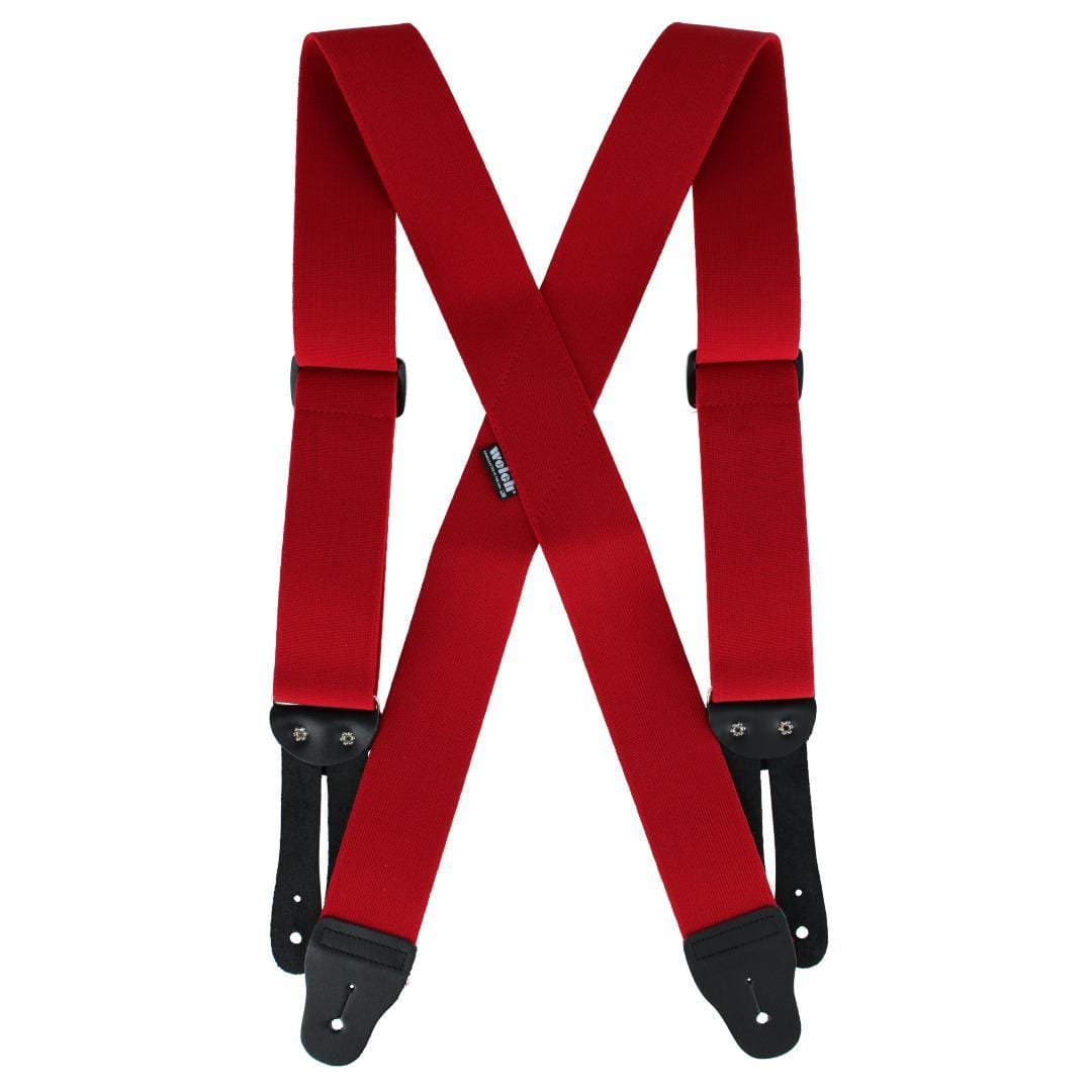 Welch Men's Big & Tall Super Tuff Stuff X-Back Button On Work Suspender - Red