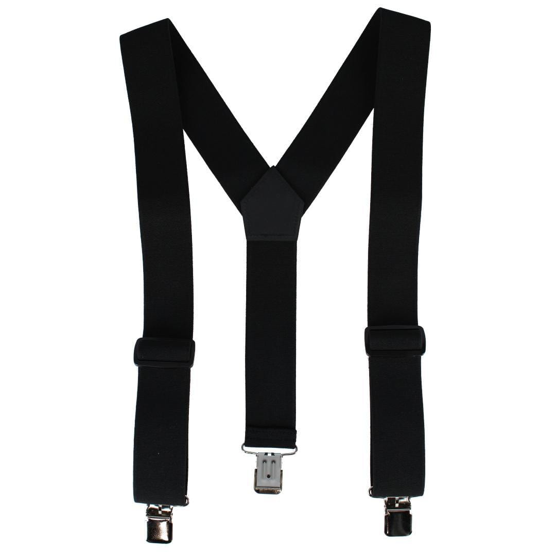 Welch Men's 2 Inch Super Tuff Stuff Y-Back Clip On Work Suspender - Black