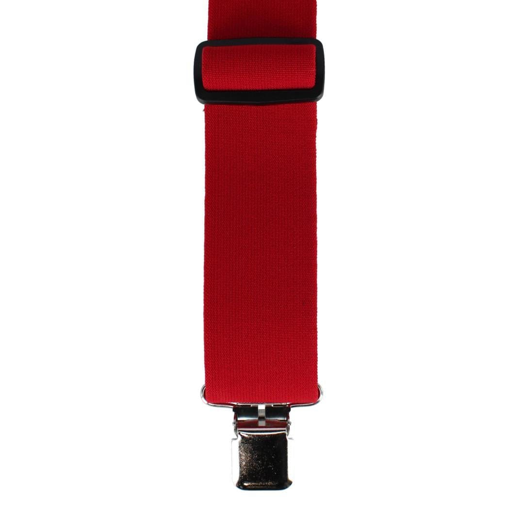 Welch Men's 2 Inch Super Tuff Stuff Y-Back Clip On Work Suspender - Red