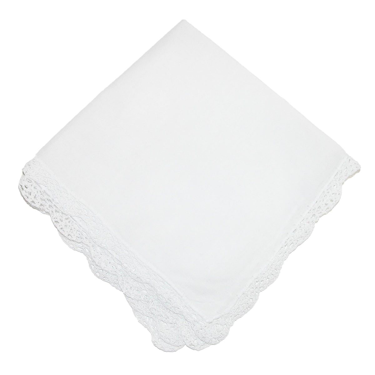 CTM® Women's Cotton Bonnie Lace Handkerchief
