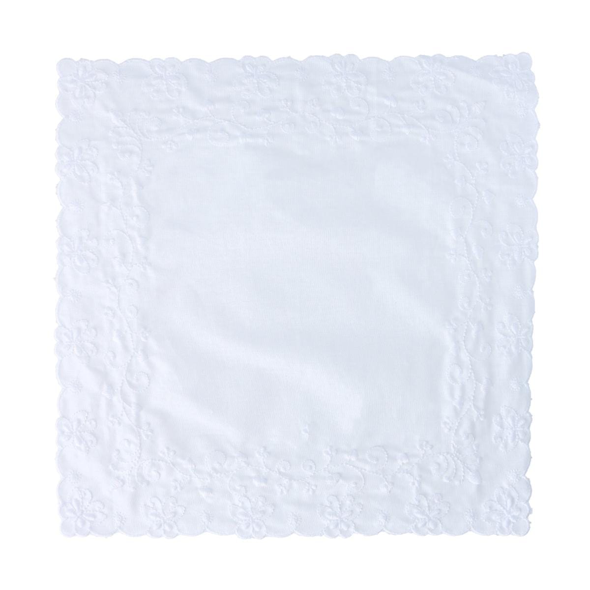 CTM® Women's Butterfly and Heart Embroidered Keepsake Handkerchief - Women's Butterfly and Heart Embroidered Keepsake Handkerchief