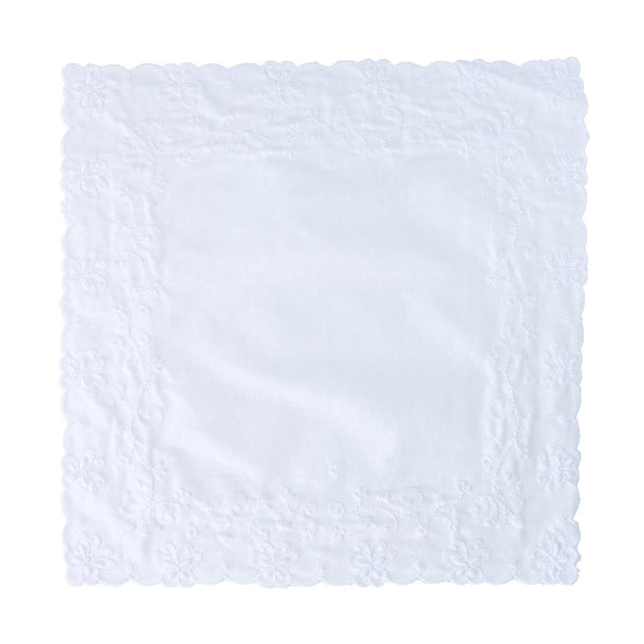 Women's Butterfly and Heart Embroidered Keepsake Handkerchief