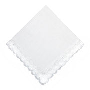 Women's Nosegay Hand Made Bobbin Lace Linen Handkerchief