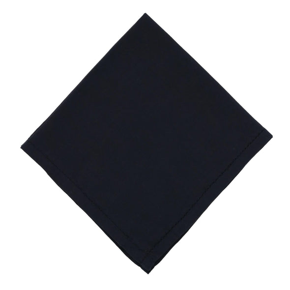 Large Black Hemstitched Handkerchief