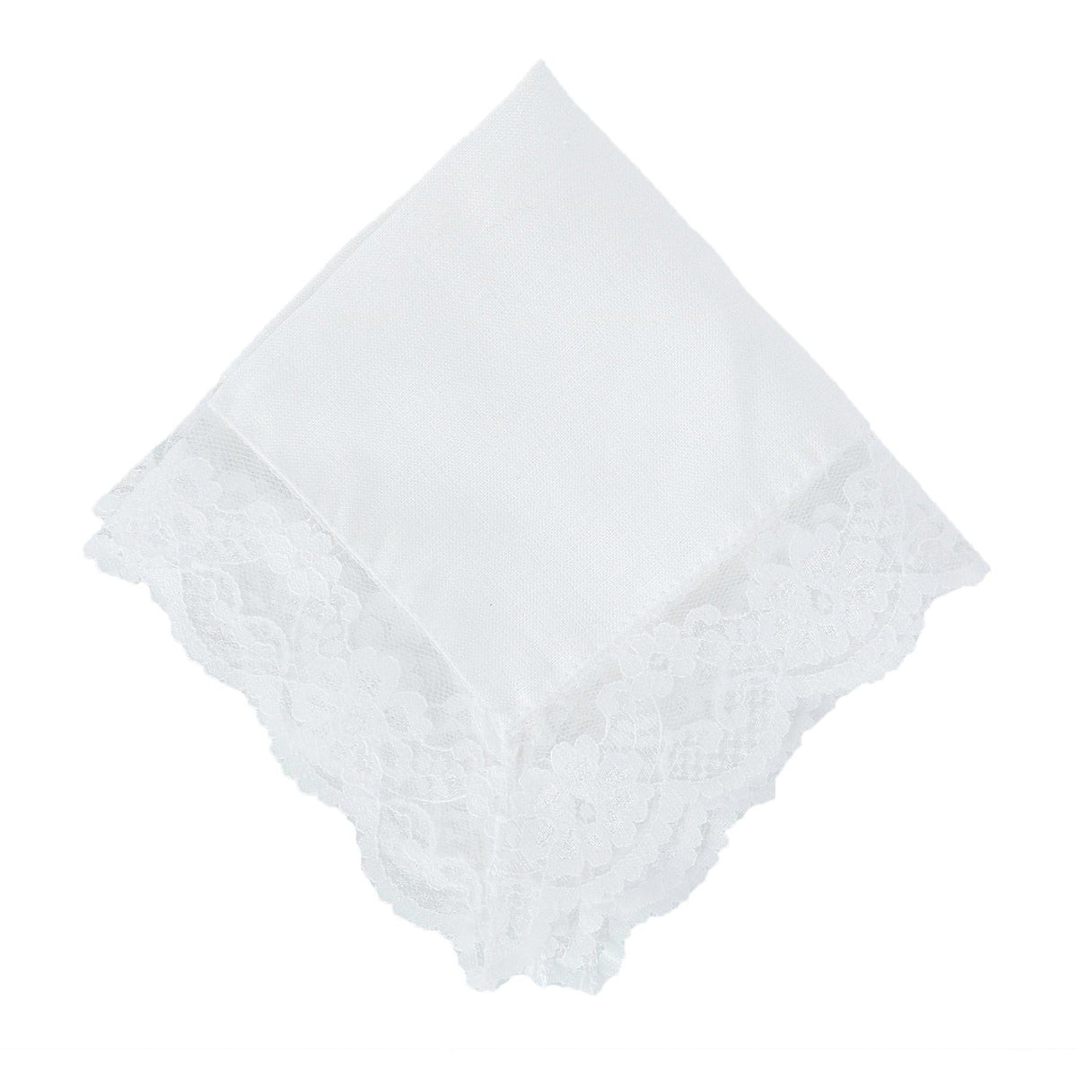 CTM® Women's Bridal Dress Lace and Linen Handkerchief - Women's Bridal Dress Lace and Linen Handkerchief