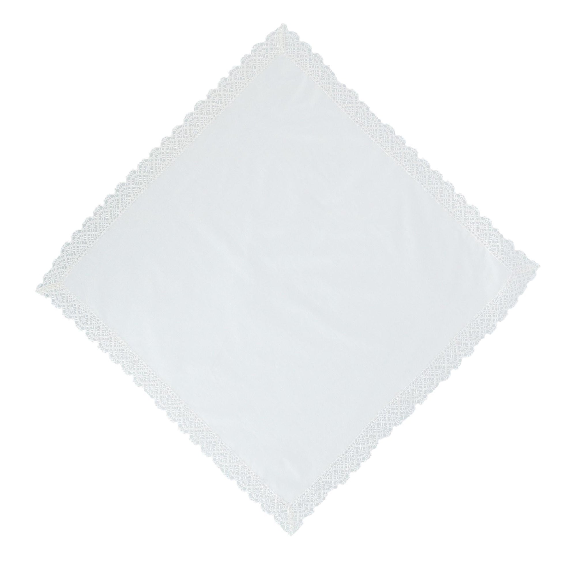 CTM® Women's Park Avenue Lace Handkerchief - Ivory