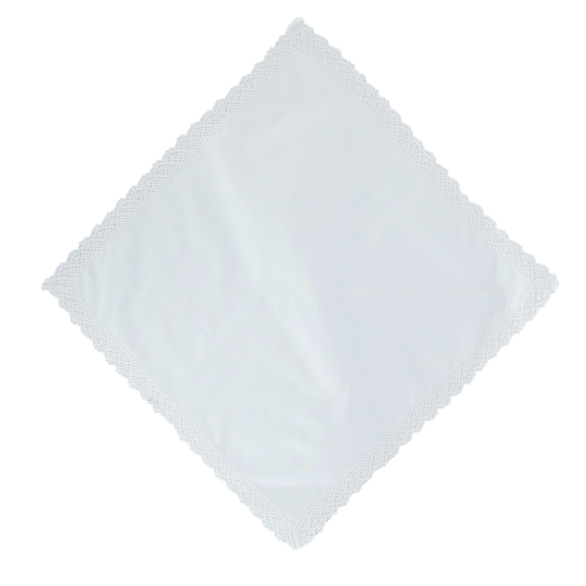 CTM® Women's Park Avenue Lace Handkerchief - White
