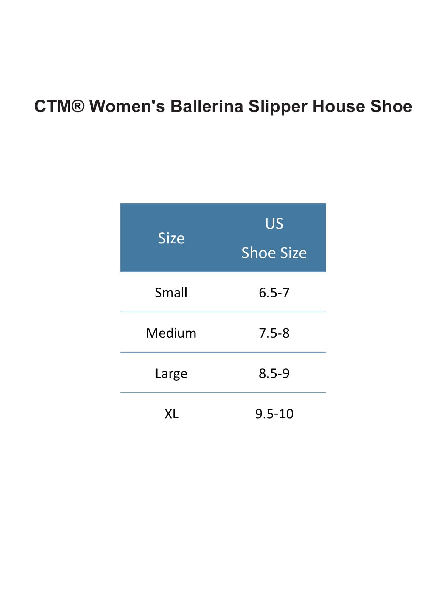 CTM® Women's Floral Embroidered Terry Ballerina Slipper House Shoe