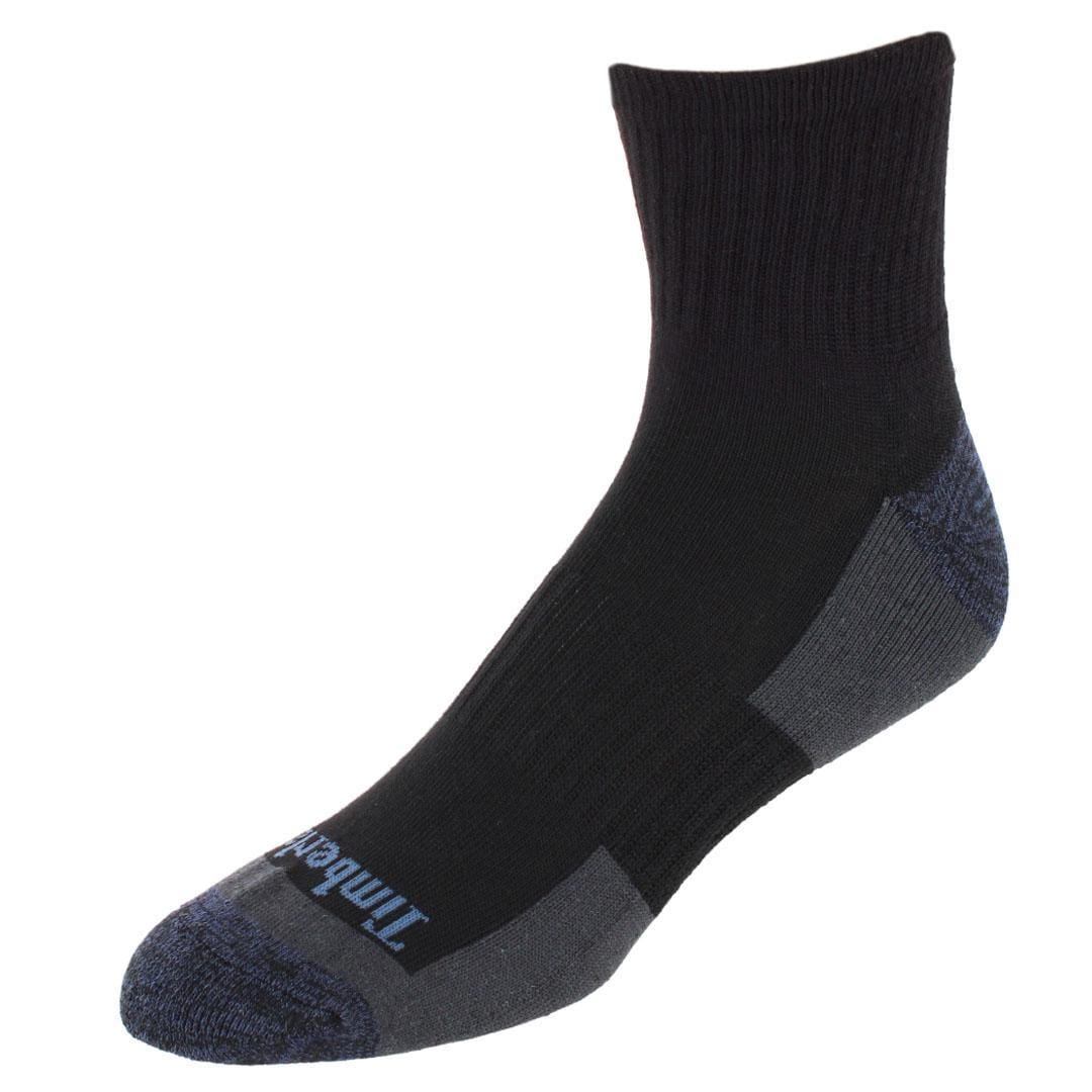 Timberland Men's Castleton Comfort Cushioned Quarter Socks (4 Pack) - 2 Black, Charcoal, Denim