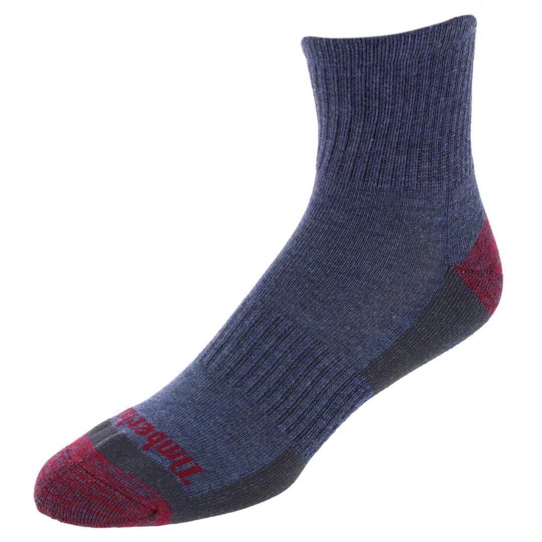 Timberland Men's Castleton Comfort Cushioned Quarter Socks (4 Pack) - 2 Black, Charcoal, Denim