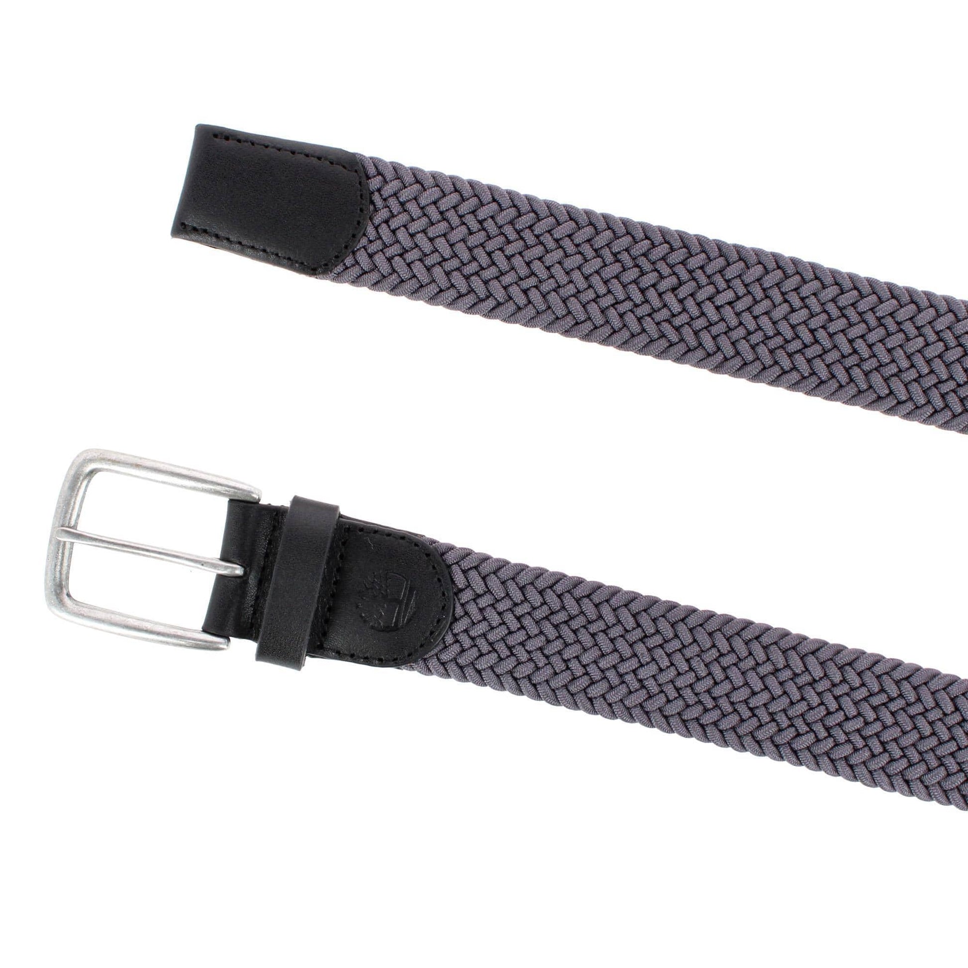 Timberland Men's 35mm Braided Stretch Casual Belt - Charcoal Gray