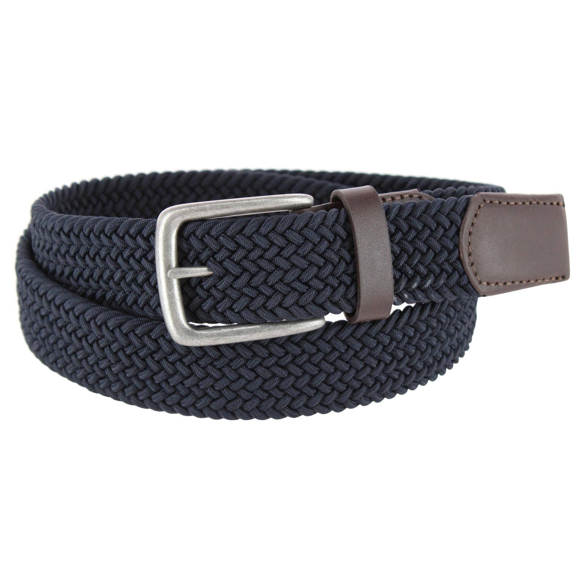 Timberland Men's 35mm Braided Stretch Casual Belt - Navy