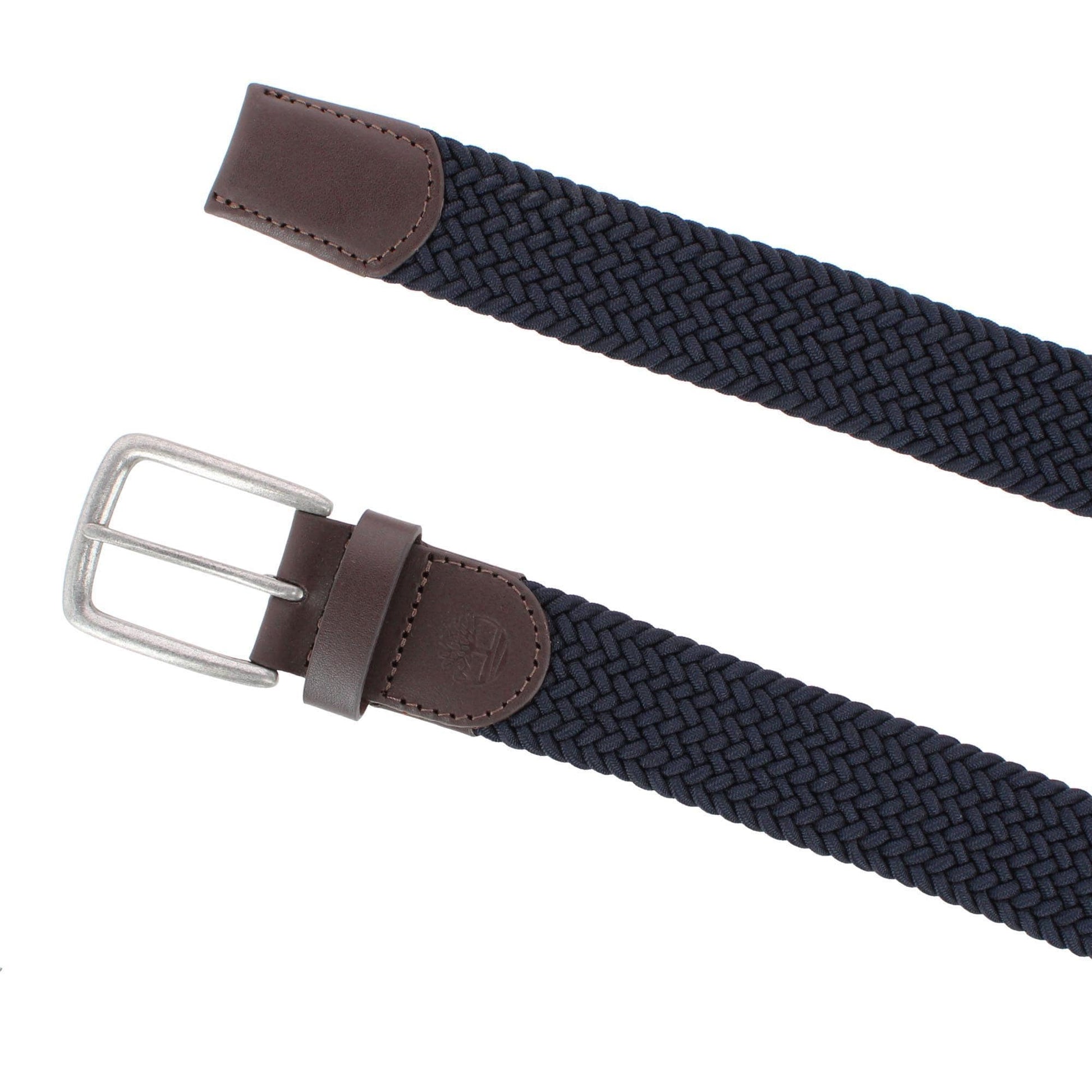 Timberland Men's 35mm Braided Stretch Casual Belt - Navy
