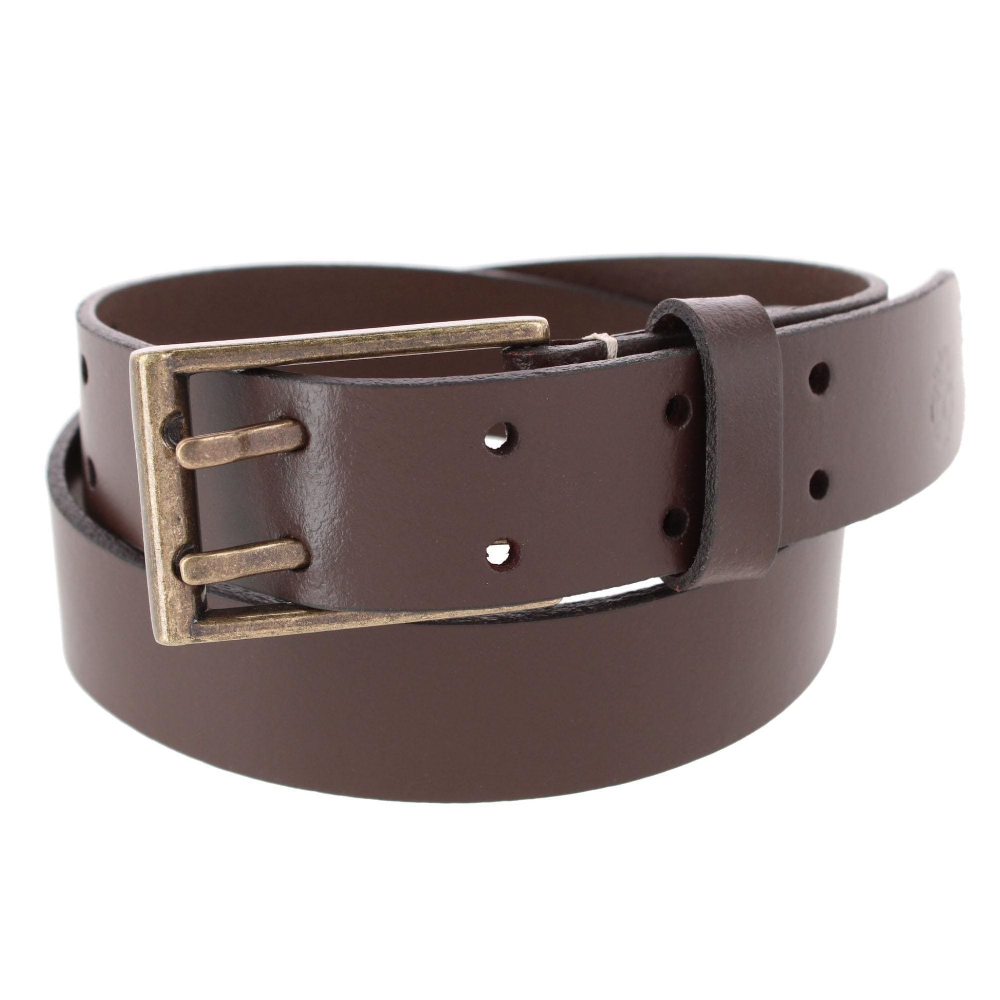 Timberland Boy's 28mm Double Prong Leather Belt - Brown