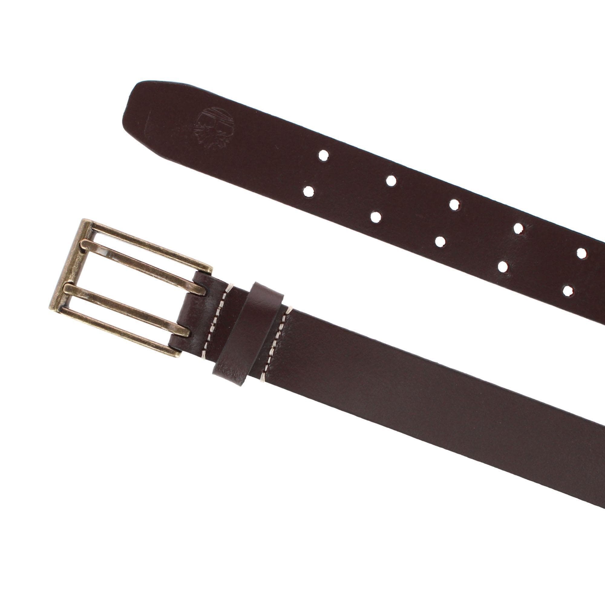 Timberland Boy's 28mm Double Prong Leather Belt - Brown