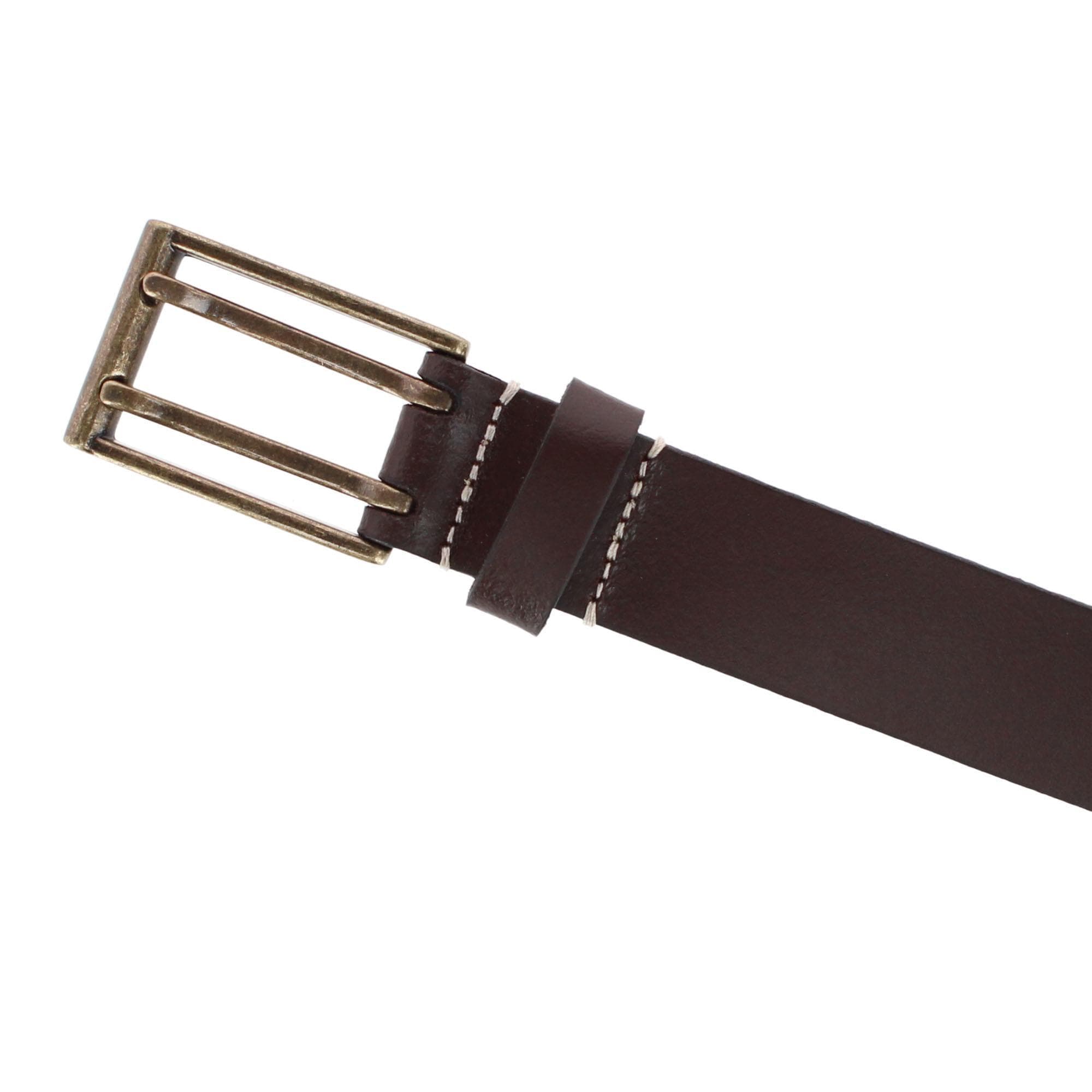 Timberland Boy's 28mm Double Prong Leather Belt - Brown