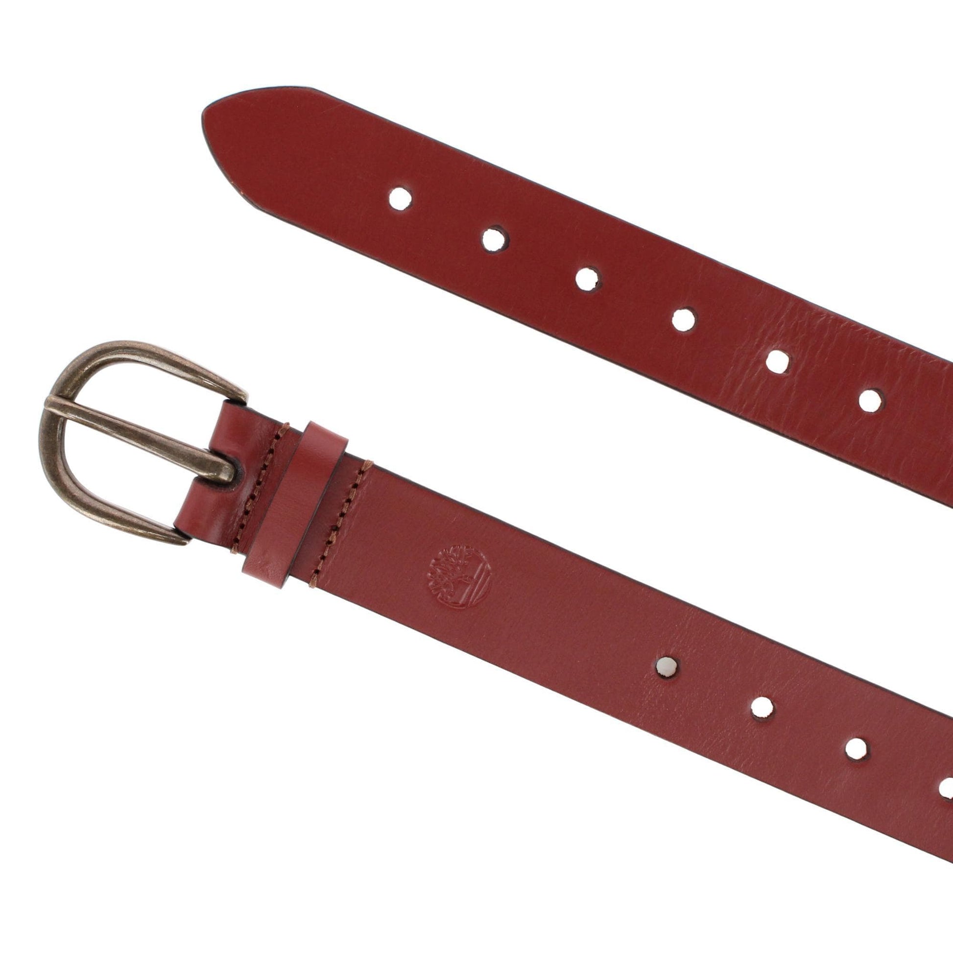 Timberland Women's 32mm Oval Buckle Casual Leather Belt - Brown