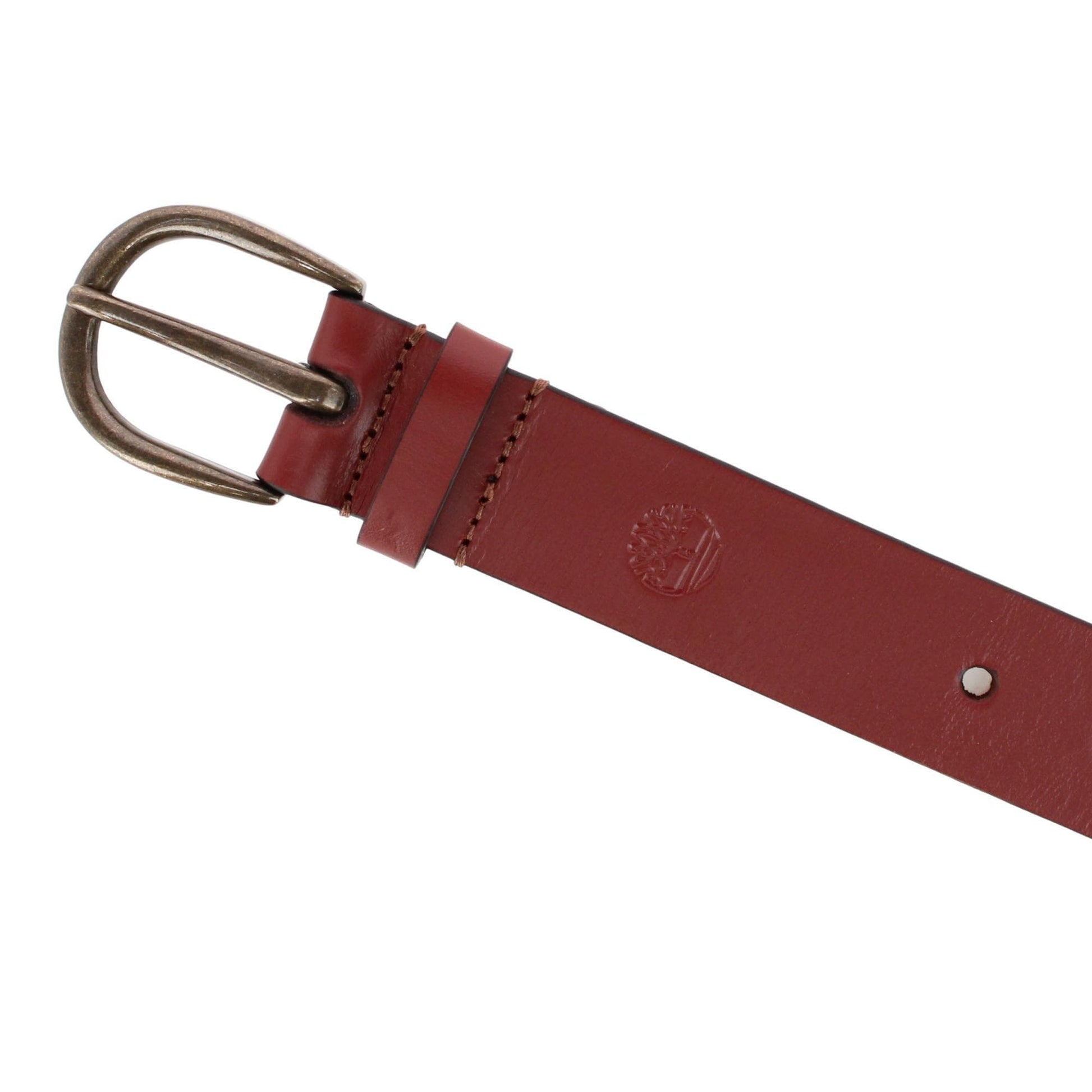 Timberland Women's 32mm Oval Buckle Casual Leather Belt - Brown