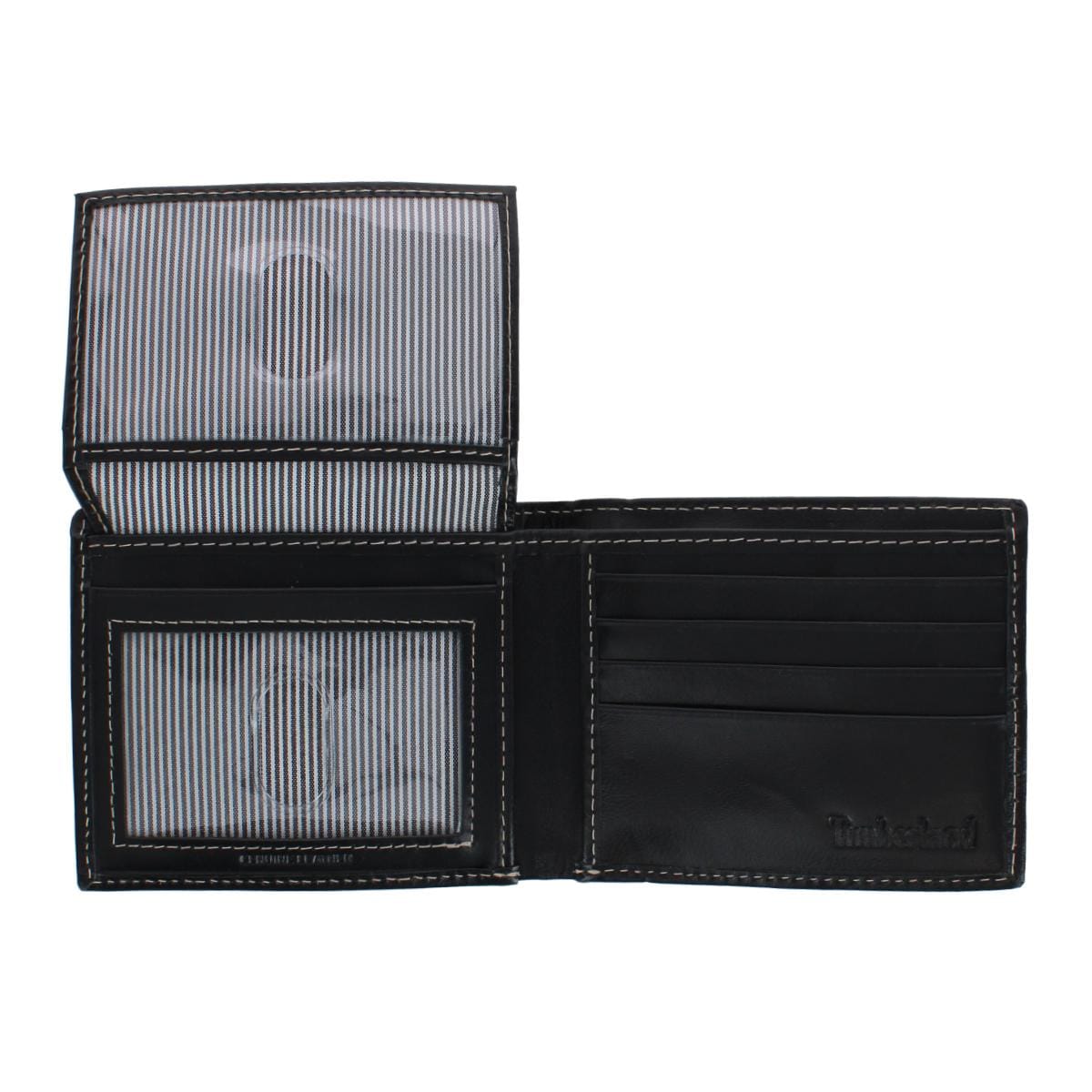 Timberland Men's Cloudy Leather Passcase Wallet - Black