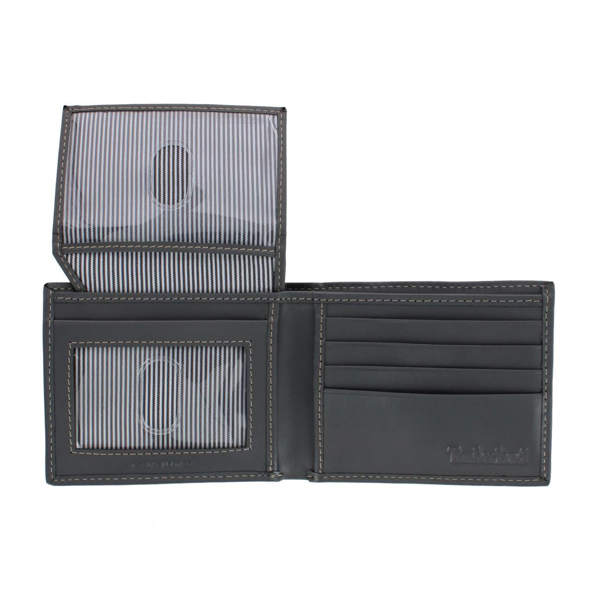 Timberland Men's Cloudy Leather Passcase Wallet - Charcoal