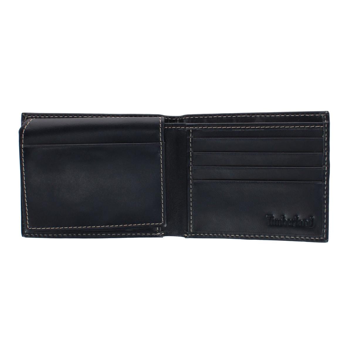Timberland Men's Cloudy Leather Passcase Wallet - Navy