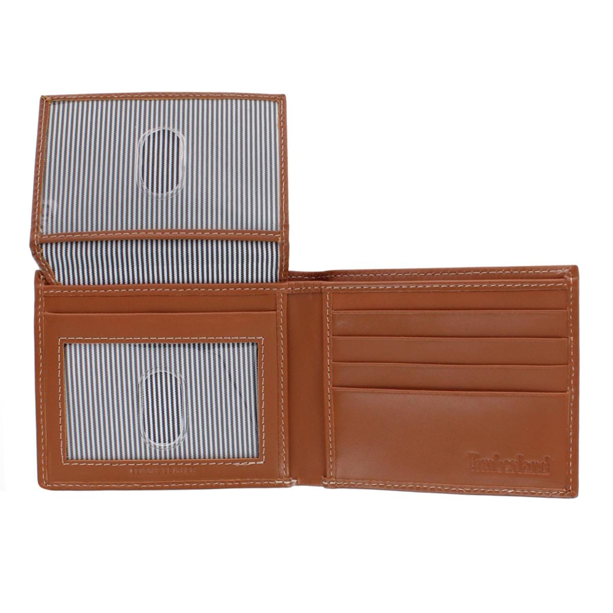 Timberland Men's Cloudy Leather Passcase Wallet - Tan