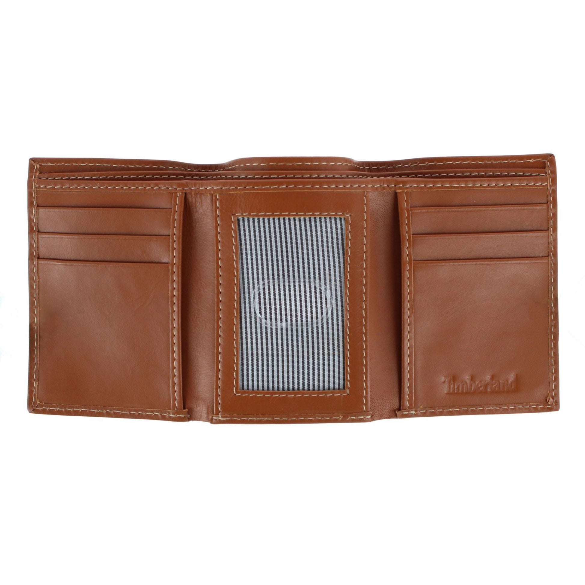 Timberland Men's Cloudy Leather Trifold Wallet - Tan