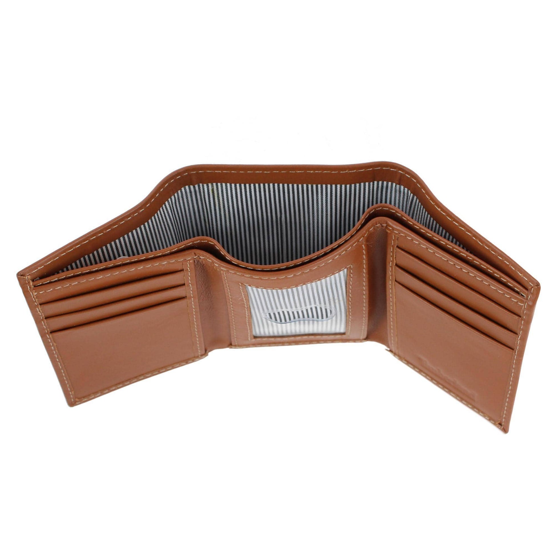 Timberland Men's Cloudy Leather Trifold Wallet - Tan