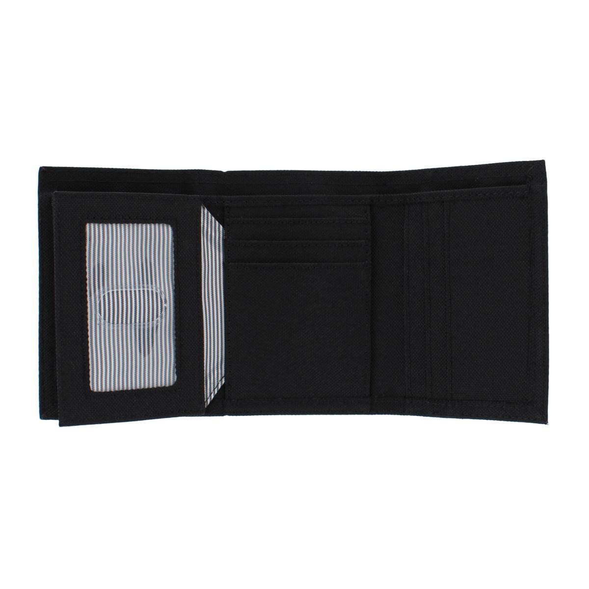 Timberland Men's Nylon Embroidered Trifold Wallet - Black