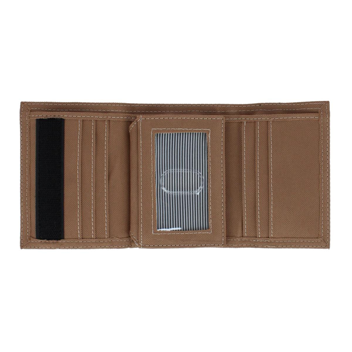 Timberland Men's Nylon Embroidered Trifold Wallet - Khaki