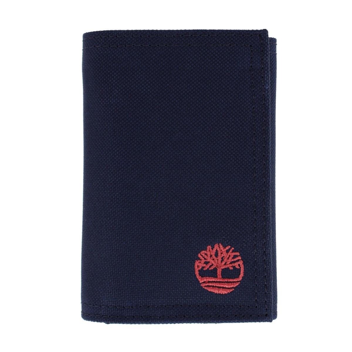 Timberland Men's Nylon Embroidered Trifold Wallet