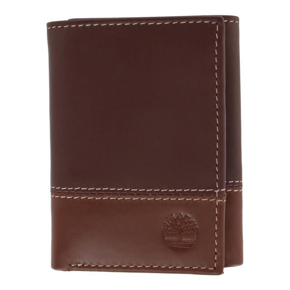 Men's Leather Hunter Two Tone Trifold Wallet
