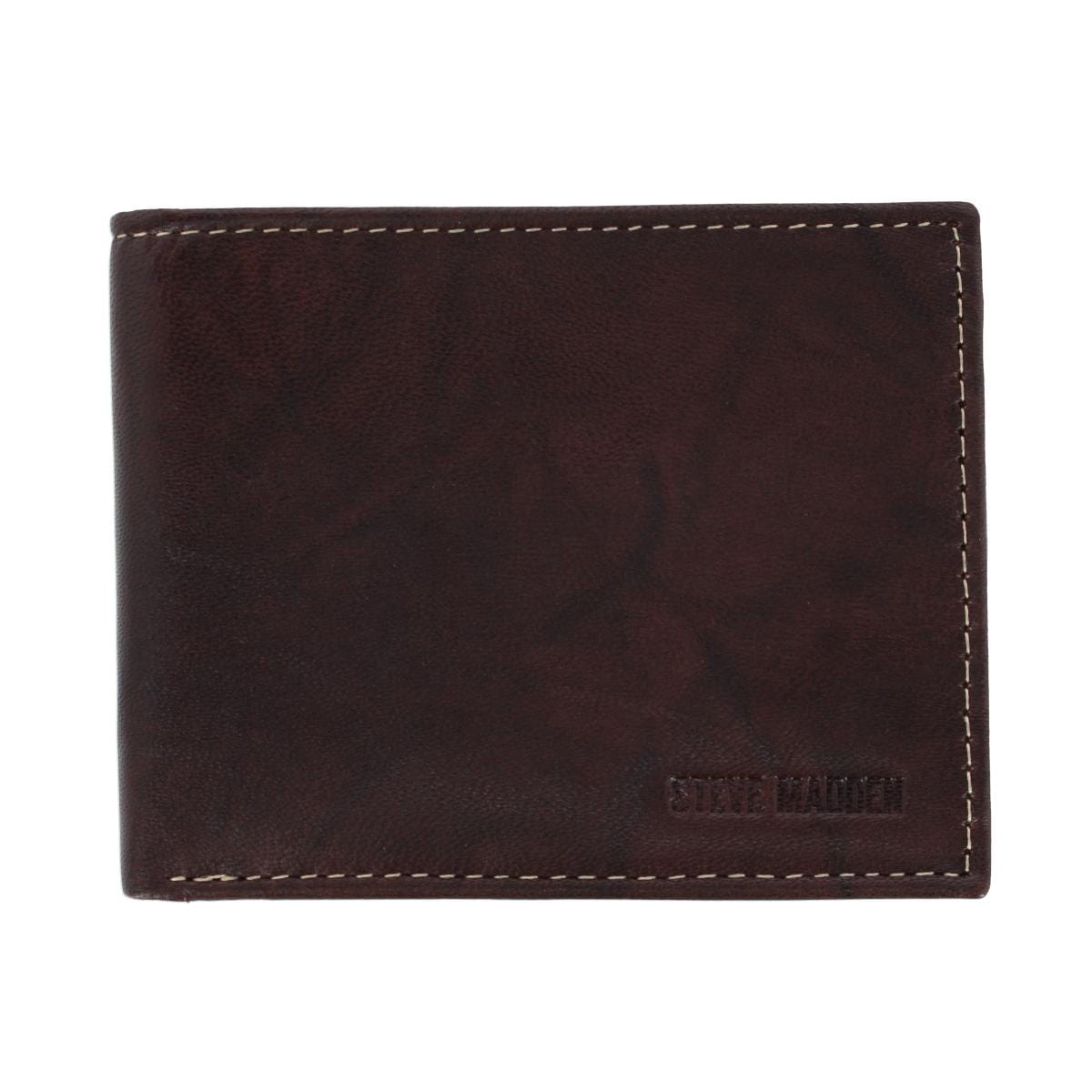 Steve Madden Men's Antiqued Leather Passcase Wallet