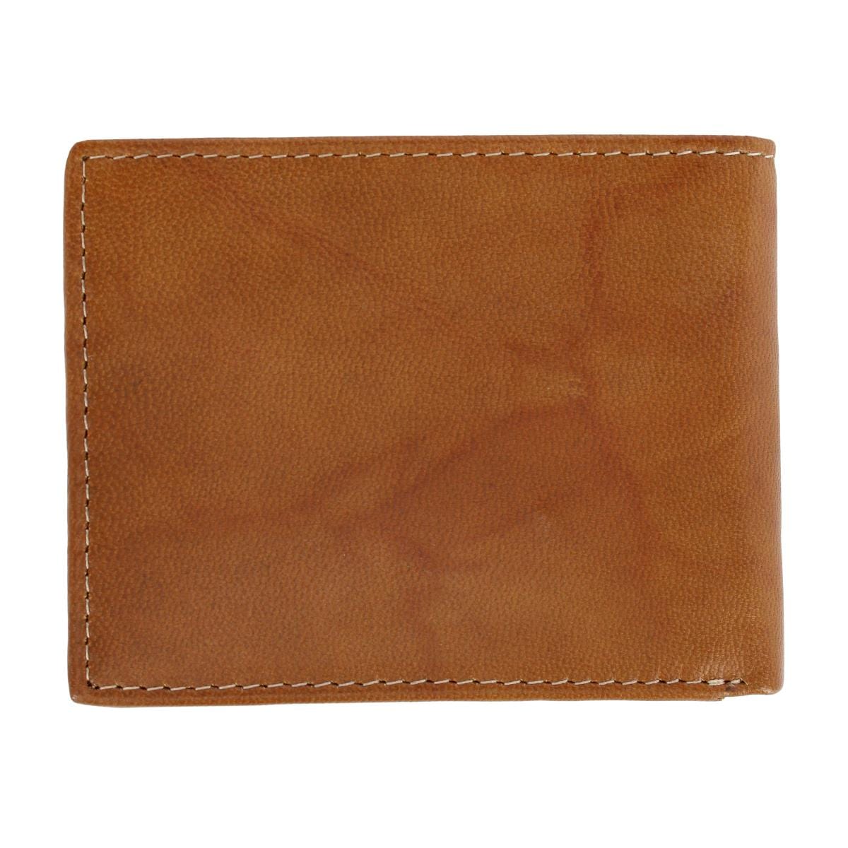 Steve Madden Men's Antiqued Leather Passcase Wallet - Tan