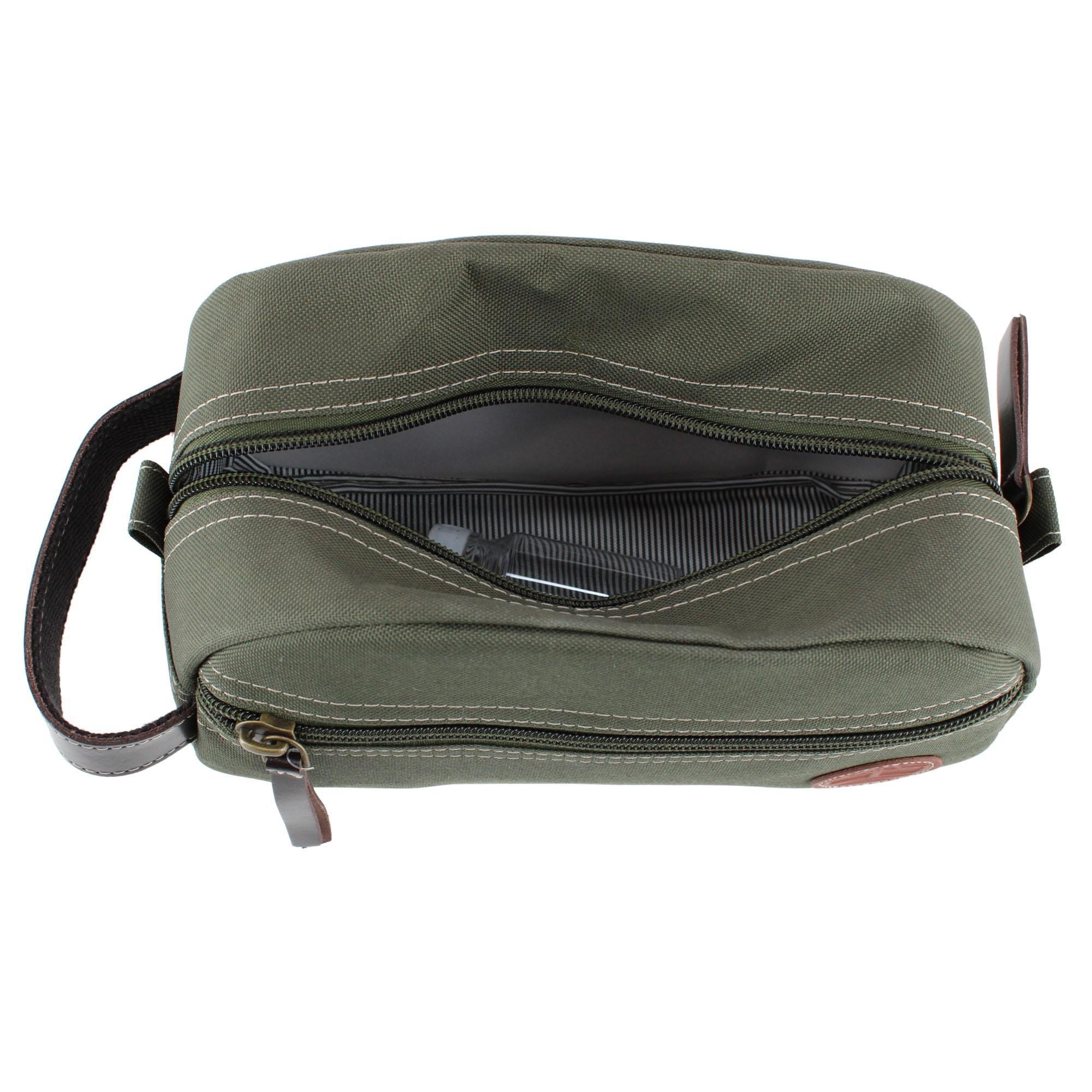 Timberland Men's Core Canvas Zippered Travel Kit - Olive Green