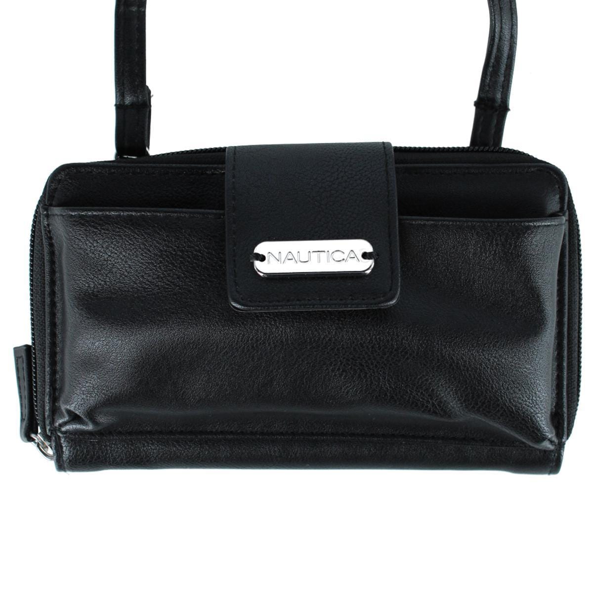 Nautica Women's Sandbar Wallet On A String Organizer - Black