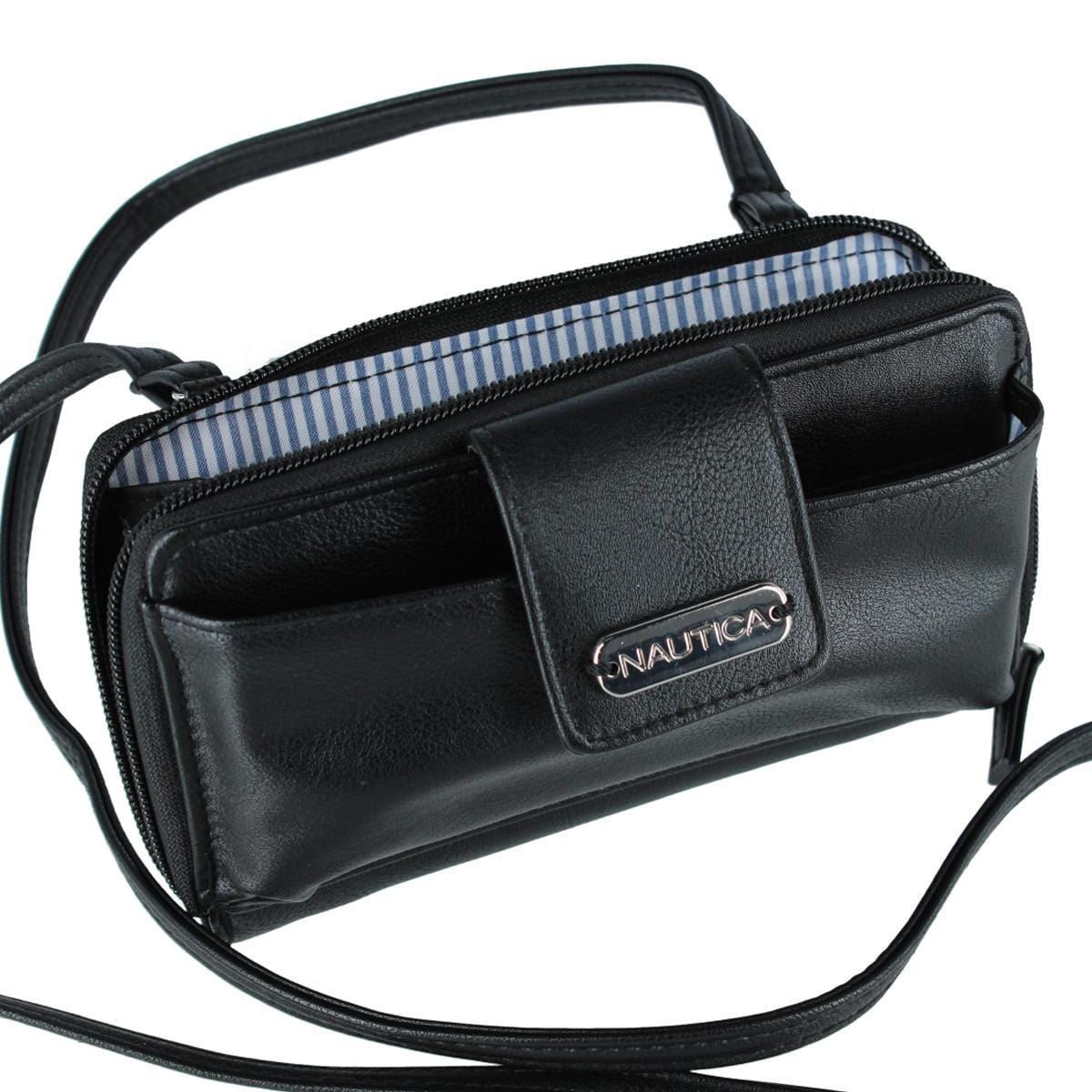 Nautica Women's Sandbar Wallet On A String Organizer - Black